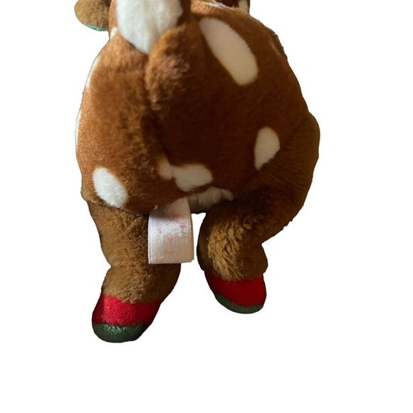 Ty Brown Beanie Baby Bellies JUNO the Christmas Reindeer Plush Stuffed Toy - Picture 4 of 12